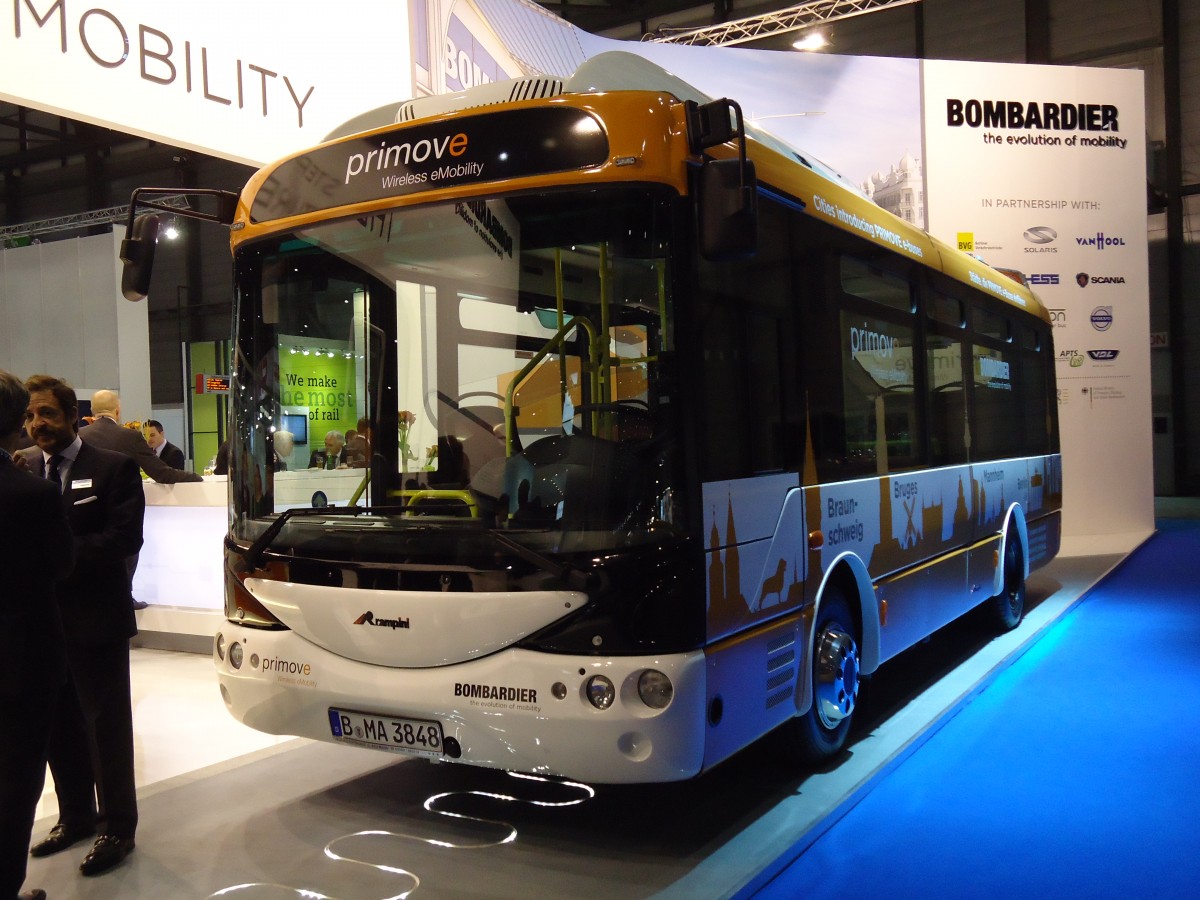 (144'677) - Aus Deutschland: Bombardier, Berlin - B-MA 3848 - Primove/Rampini am 27. Mai 2013 in Gen�ve, UITP