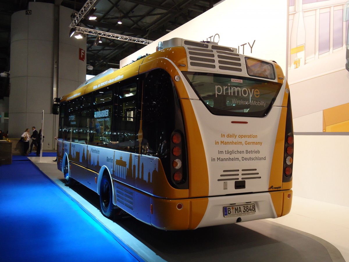 (144'678) - Aus Deutschland: Bombardier, Berlin - B-MA 3848 - Primove/Rampini am 27. Mai 2013 in Gen�ve, UITP