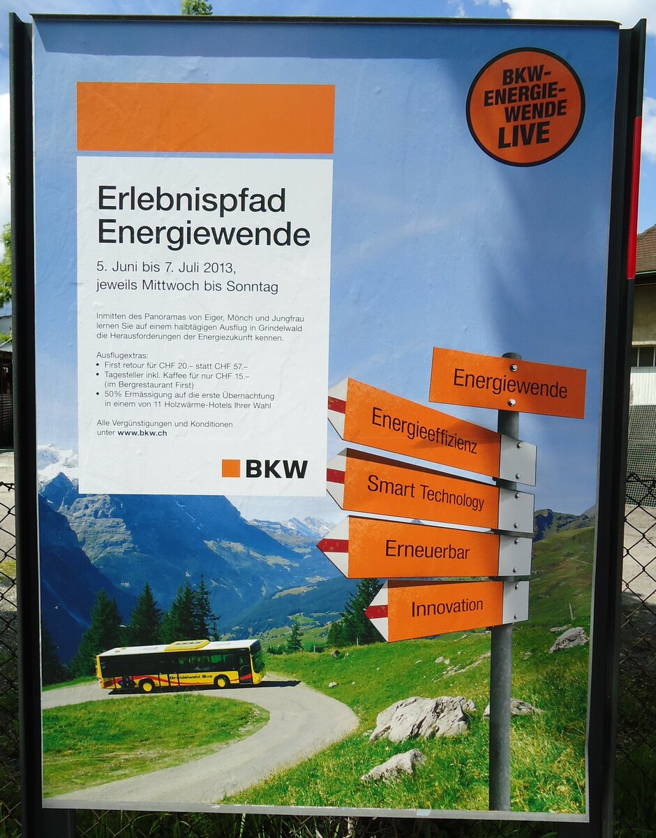 (144'764) - Plakat f�r den Erlebnispfad Energiewende am 28. Mai 2013 in Thun