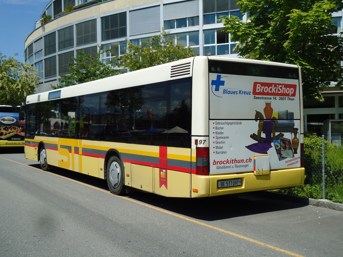 (144'815) - STI Thun - Nr. 97/BE 577'097 - MAN am 4. Juni 2013 bei der Schiffl�ndte Thun