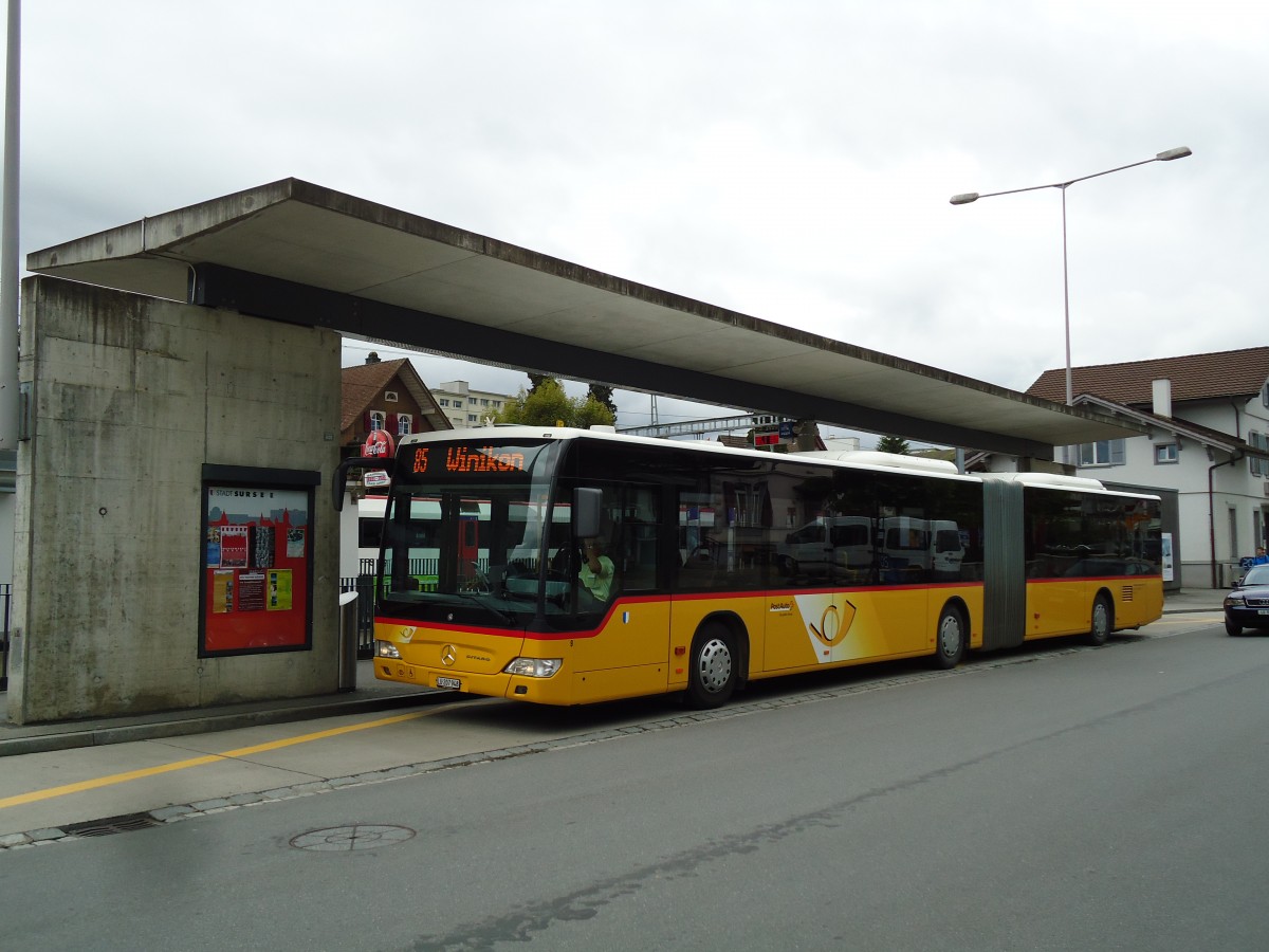 (144'916) - H�fliger, Sursee - Nr. 9/LU 207'948 - Mercedes am 10. Juni 2013 beim Bahnhof Sursee