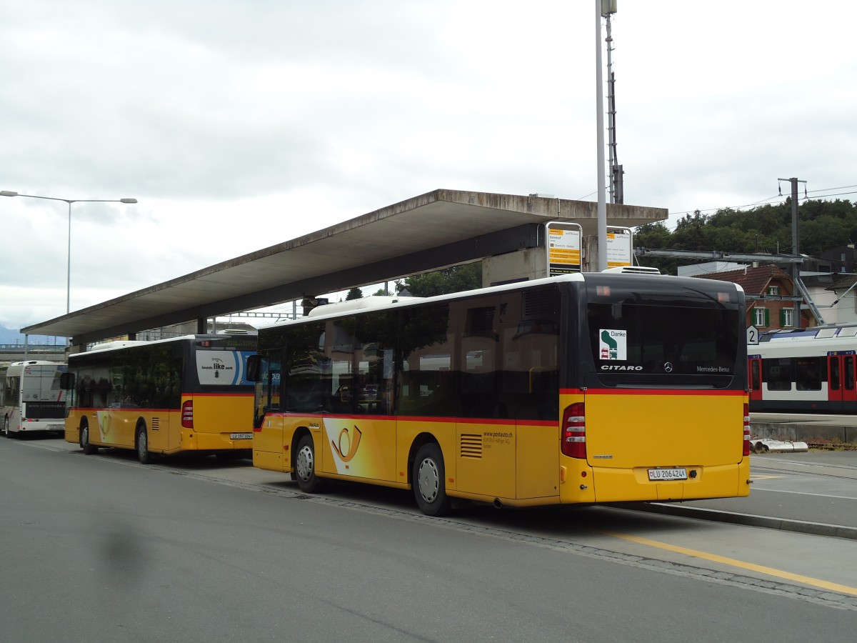 (144'934) - H�fliger, Sursee - Nr. 12/LU 206'424 - Mercedes am 10. Juni 2013 beim Bahnhof Sursee