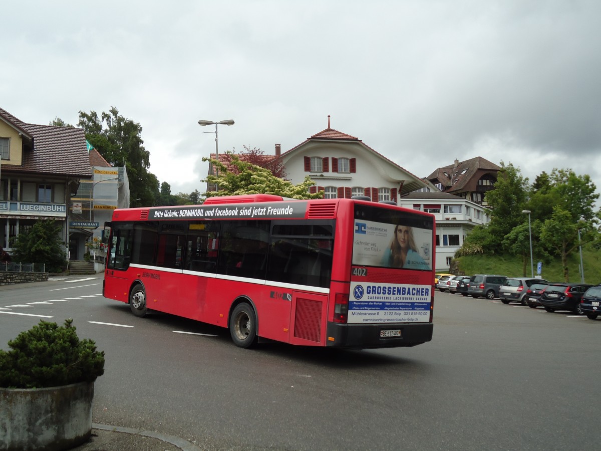 (144'979) - Bernmobil, Bern - Nr. 402/BE 612'402 - MAN/G�ppel am 10. Juni 2013 beim Bahnhof Konolfingen