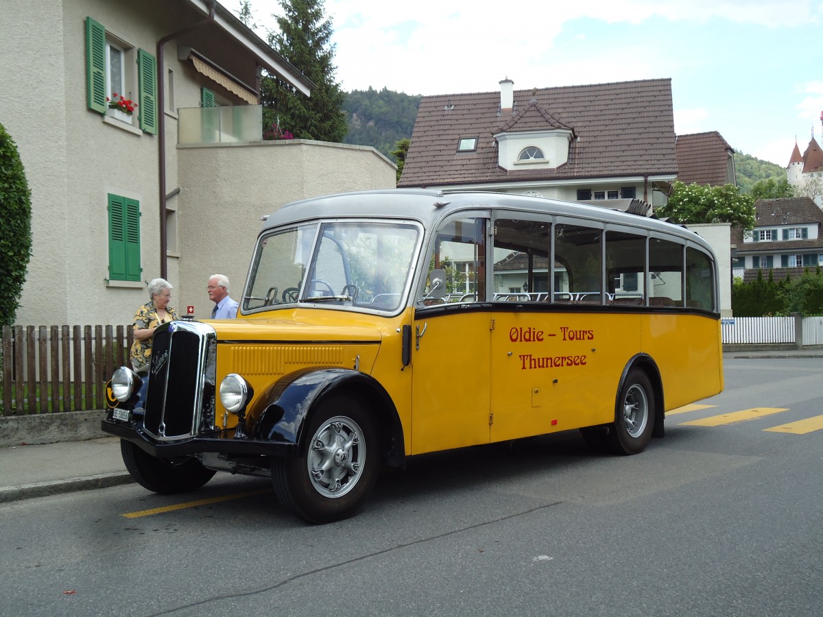 (145'008) - Reusser, Thun - BE 58'656 - Saurer/H�nni (ex Kontiki, Wettingen; ex Nussbaumer, Ganterschwil) am 15. Juni 2013 in Thun, Garage STI