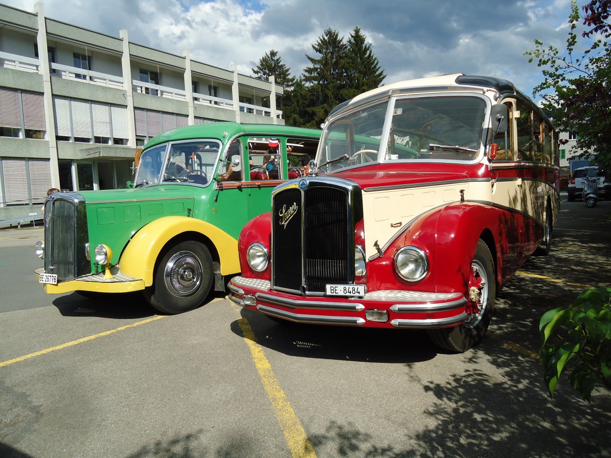 (145'048) - Reusser, Thun - BE 8484 - Saurer/R&J (ex H�sler, Menziken) am 15. Juni 2013 in Thun, Garage STI