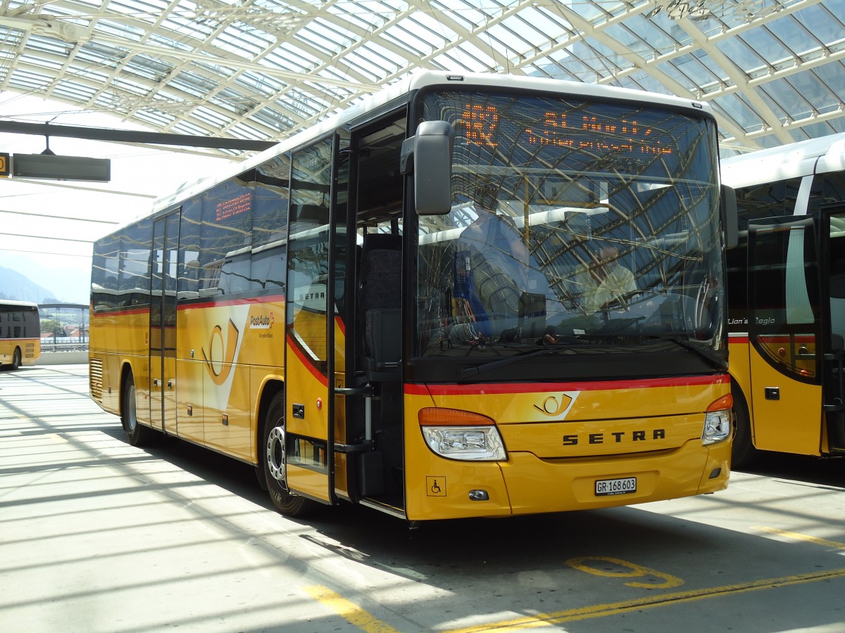 (145'247) - PostAuto Graub�nden - GR 168'603 - Setra am 17. Juni 2013 in Chur, Postautostation