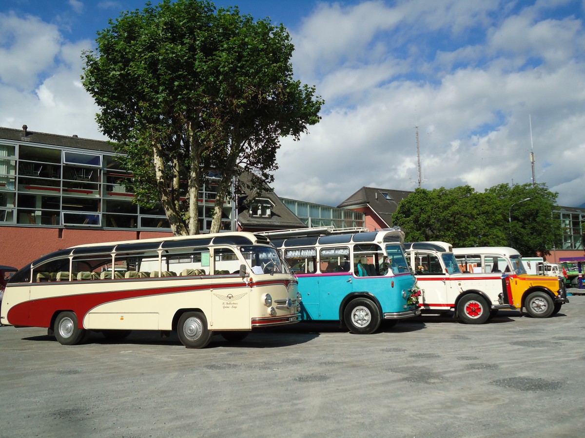 (145'327) - Ballestraz, Gr�ne - VS 11'615 - Saurer/Saurer (ex Girardet, Yverdon) am 22. Juni 2013 in Aigle, Saurertreffen