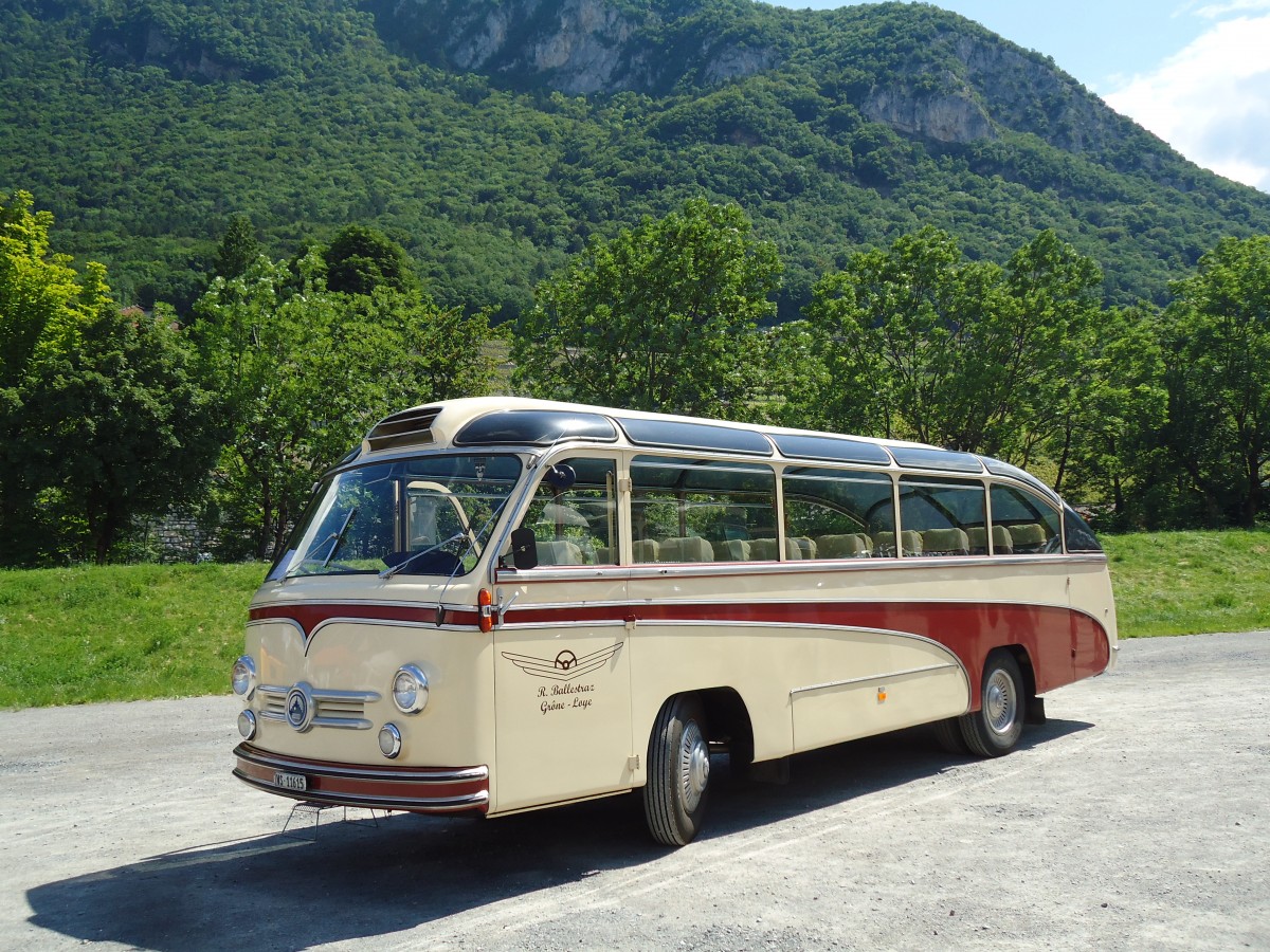 (145'429) - Ballestraz, Gr�ne - VS 11'615 - Saurer/Saurer (ex Girardet, Yverdon) am 22. Juni 2013 in Aigle, Saurertreffen