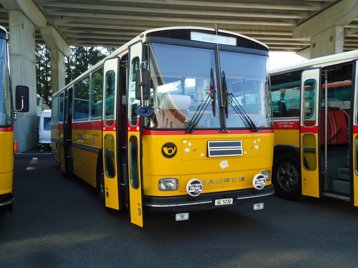 (145'806) - F�ssler, Unteriberg - Nr. 6/SZ 5232 - Saurer/R&J (ex Sch�rch, Gutenburg Nr. 6; ex 24'358) am 20. Juli 2013 in Seewen, Senn Transporte