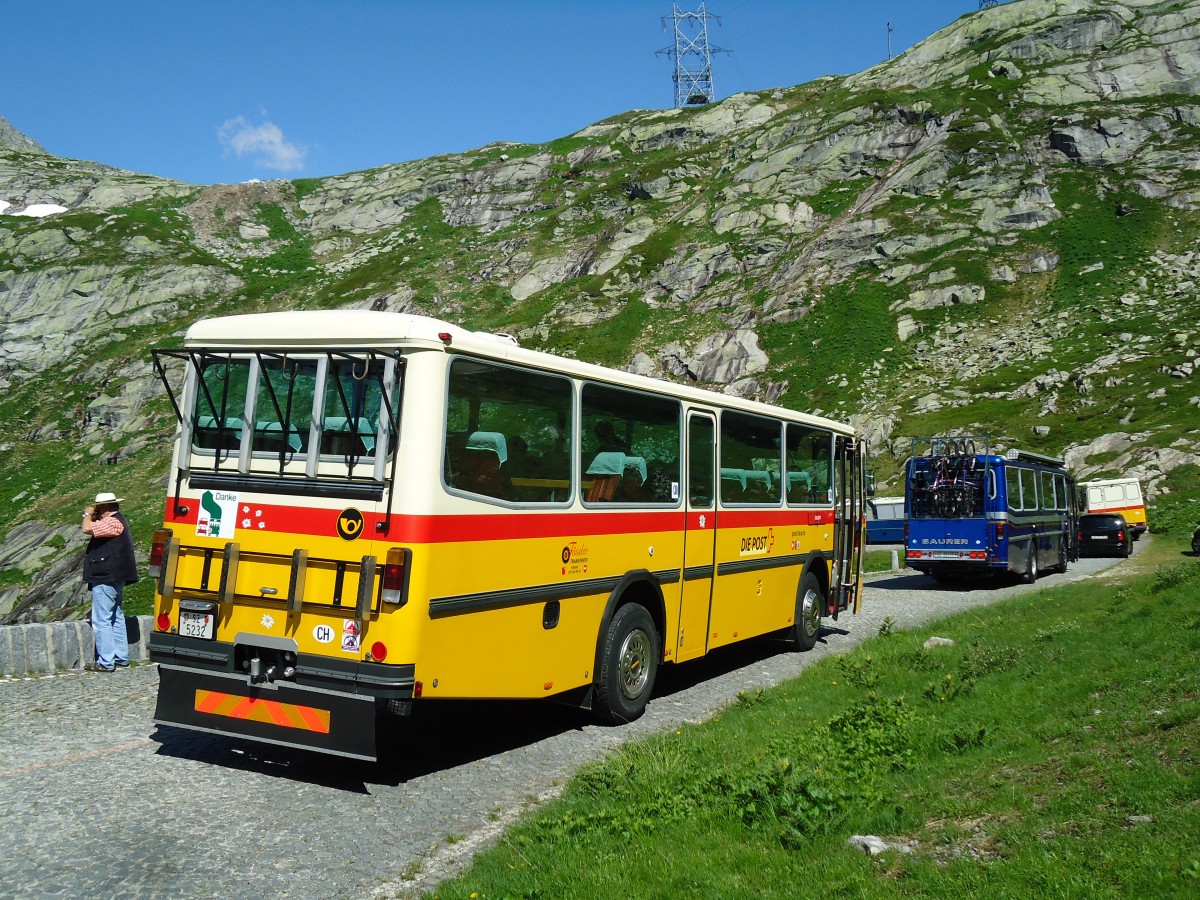 (145'860) - F�ssler, Unteriberg - Nr. 6/SZ 5232 - Saurer/R&J (ex Sch�rch, Gutenburg Nr. 6; ex P 24'358) am 20. Juli 2013 in Gotthard, Alte Tremolastrasse