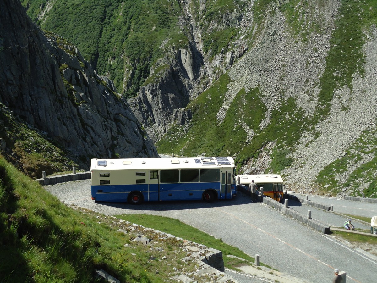 (145'872) - Hauser, W�denswil - ZH 203'215 - Saurer/R&J (ex Bucher, Gr�t; ex P 25'648) am 20. Juli 2013 in Gotthard, Alte Tremolastrasse