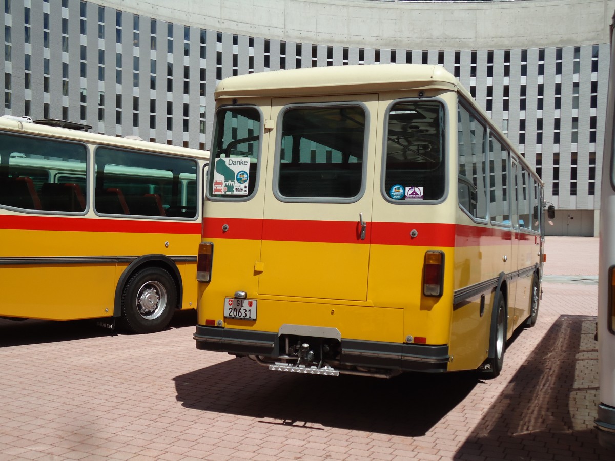 (145'913) - Schmid, Glarus - GL 20'631 - Saurer/T�scher (ex Mosimann, Aesch; ex Erne, Full; ex P 24'257) am 20. Juli 2013 in Airolo, Caserna