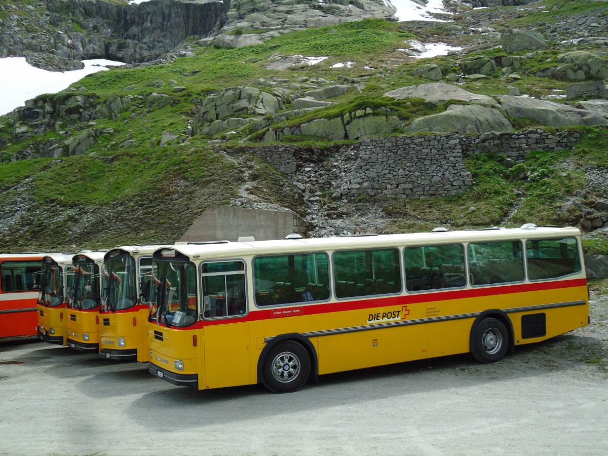 (145'937) - Schmid, Glarus - GL 20'631 - Saurer/T�scher (ex Mosimann, Aesch; ex Erne, Full; ex P 24'257) am 20. Juli 2013 in Gotthard, Lago di Lucendro
