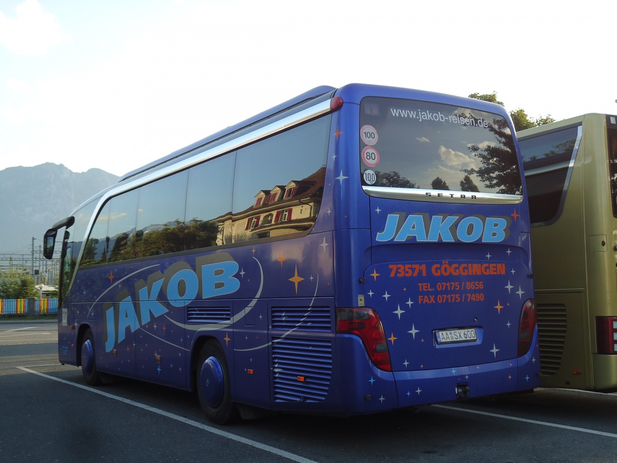 (146'089) - Aus Deutschland: Jakob, G�ggingen - AA-SX 600 - Setra am 27. Juli 2013 in Thun, Seestrasse