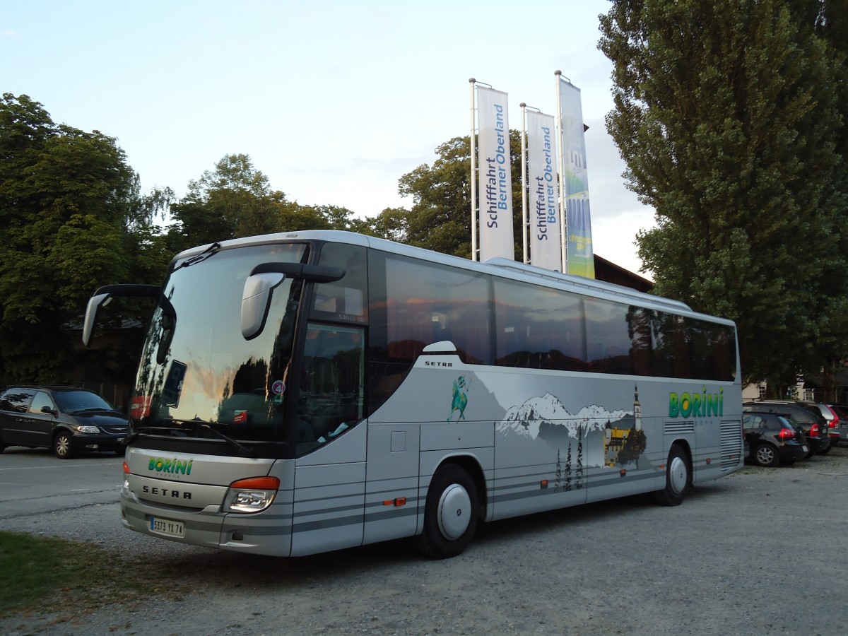(146'303) - Aus Frankreich: Borini, Meg�ve - 5373 YX 74 - Setra am 15. August 2013 in Thun, Lachenwiese