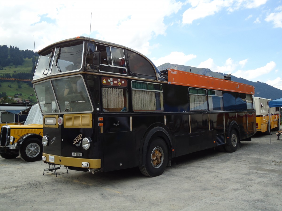 (146'367) - Schneider, Schmerikon - SG 13'934 - FBW/T�scher Hochlenker (ex Basler, Hofstetten; ex VBZ Z�rich Nr. 244) am 17. August 2013 in Lenk, Metschbahnen