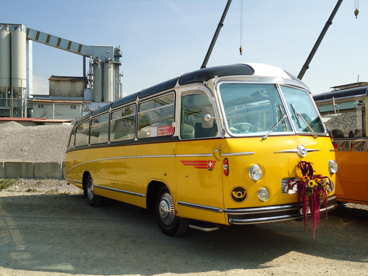 (146'610) - Zimmerli J., Oftringen - AG 57'298 - Berna/T�scher (ex Stutz, Oberlunkhofen; ex Leu, Schongau; ex Wicki, Bremgarten; ex P 22'054; ex P 20'704) am 31. August 2013 in Niederbipp, Saurertreffen
