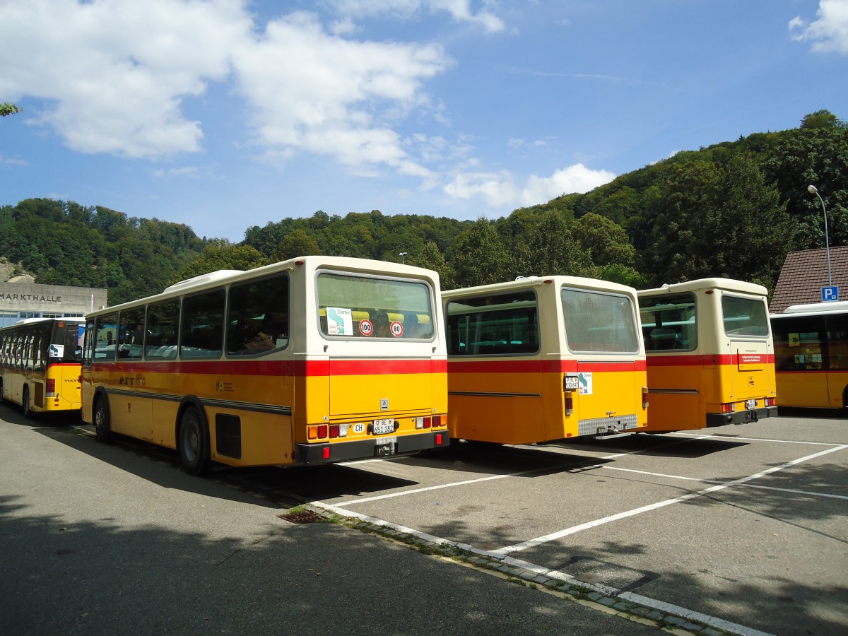 (146'952) - Bernair, M�nsingen - BE 651'182 - Saurer/T�scher (ex Schebath, Lauerz; ex Albin, F�llanden; ex Heim, Flums) am 1. September 2013 in Burgdorf, Markthalle