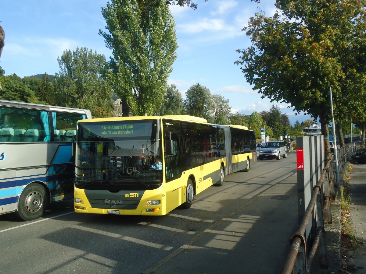 (147'291) - STI Thun - Nr. 144/BE 801'144 - MAN am 21. September 2013 bei der Schiffl�ndte Thun