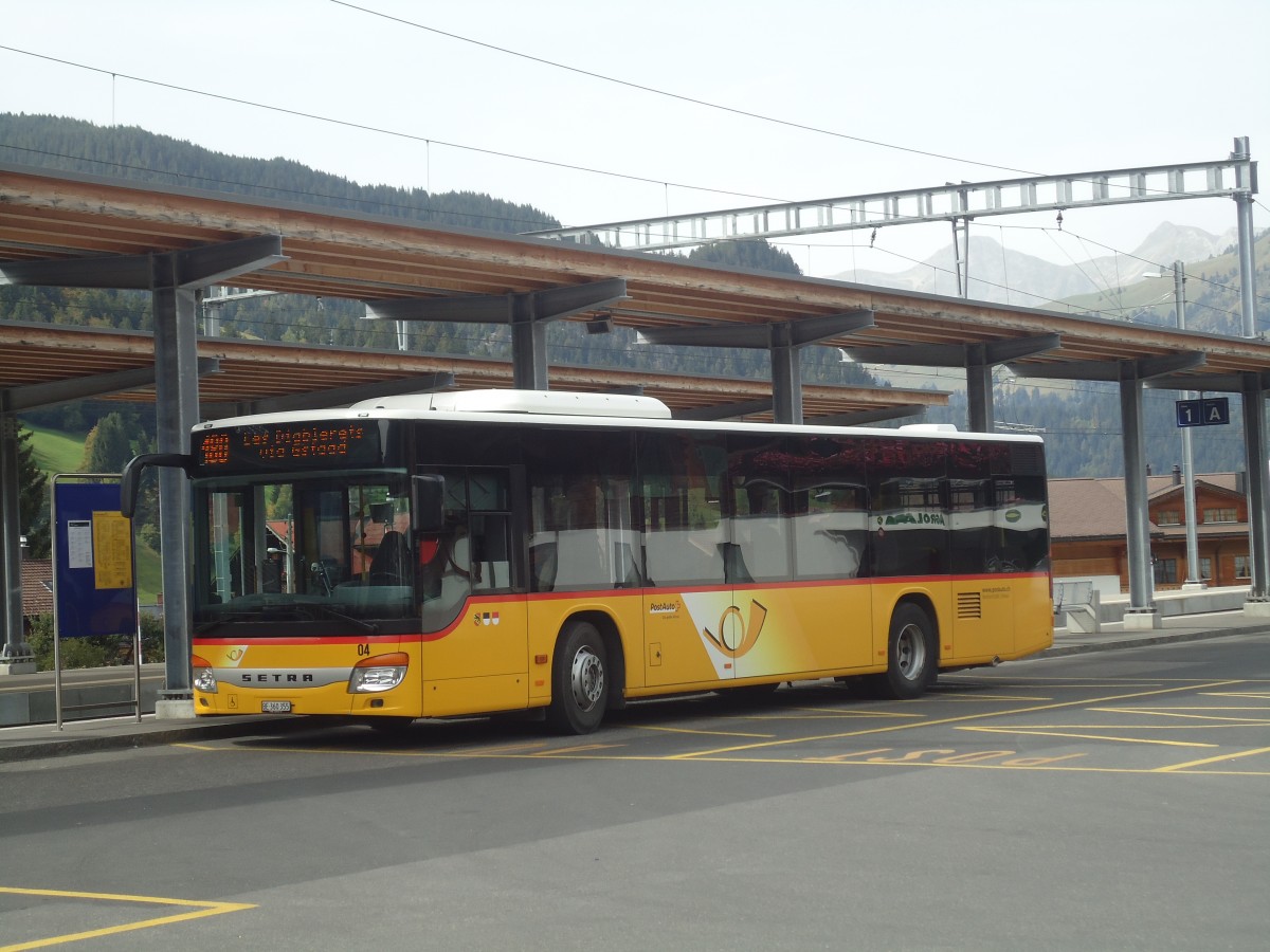 (147'390) - K�bli, Gstaad - Nr. 4/BE 360'355 - Setra am 28. September 2013 beim Bahnhof Gstaad