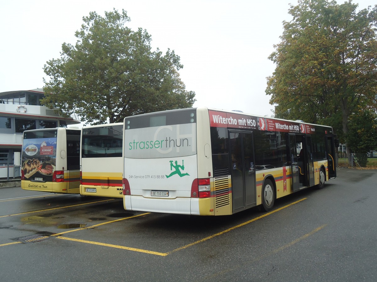 (147'426) - STI Thun - Nr. 114/BE 700'114 - MAN am 30. September 2013 bei der Schiffl�ndte Thun