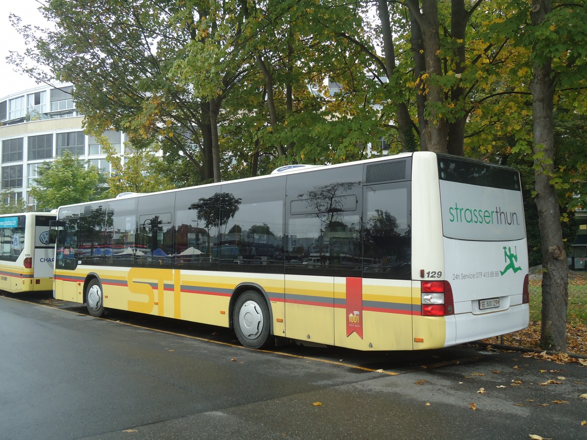 (147'427) - STI Thun - Nr. 129/BE 800'129 - MAN am 30. September 2013 bei der Schiffl�ndte Thun