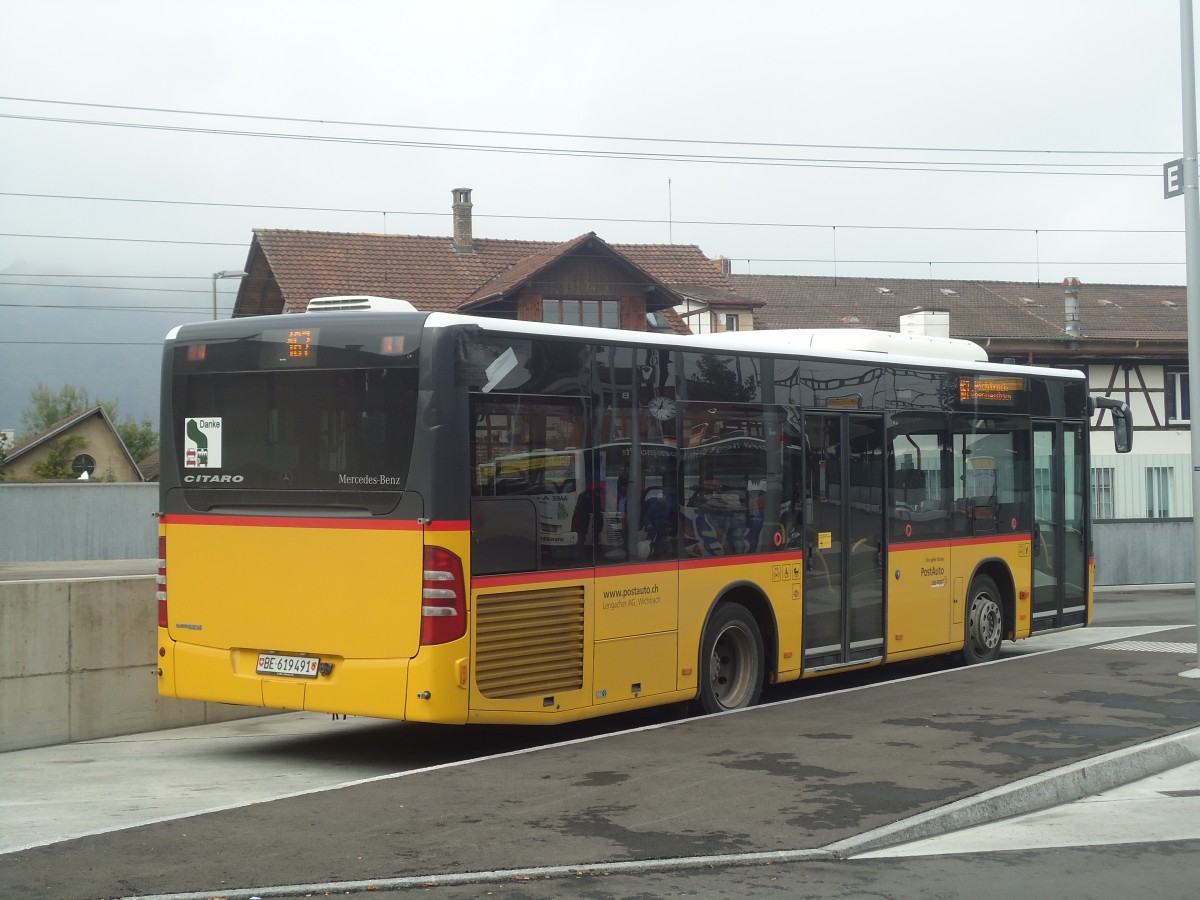(147'436) - Lengacher, Wichtrach - Nr. 7/BE 619'491 - Mercedes am 30. September 2013 beim Bahnhof M�nsingen