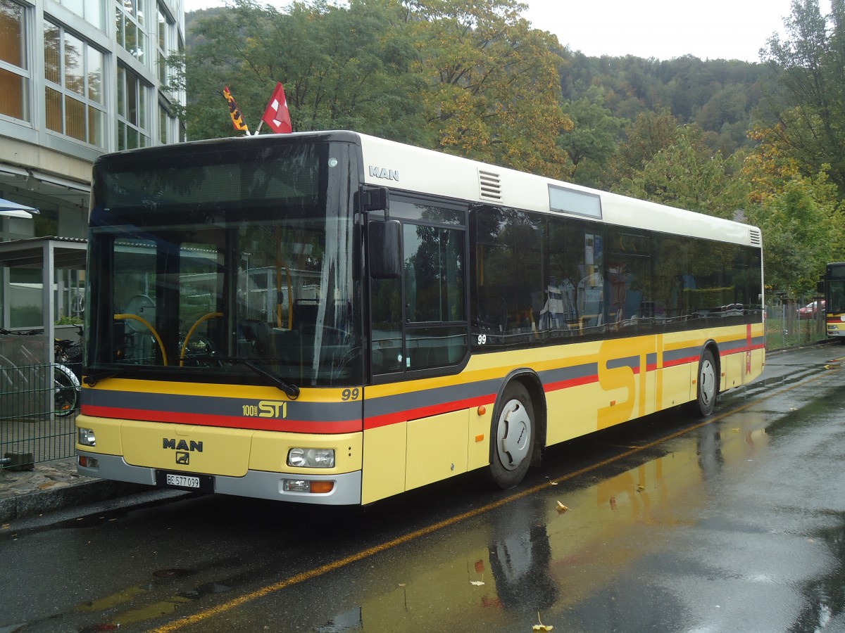 (147'490) - STI Thun - Nr. 99/BE 577'099 - MAN am 10. Oktober 2013 bei der Schiffl�ndte Thun