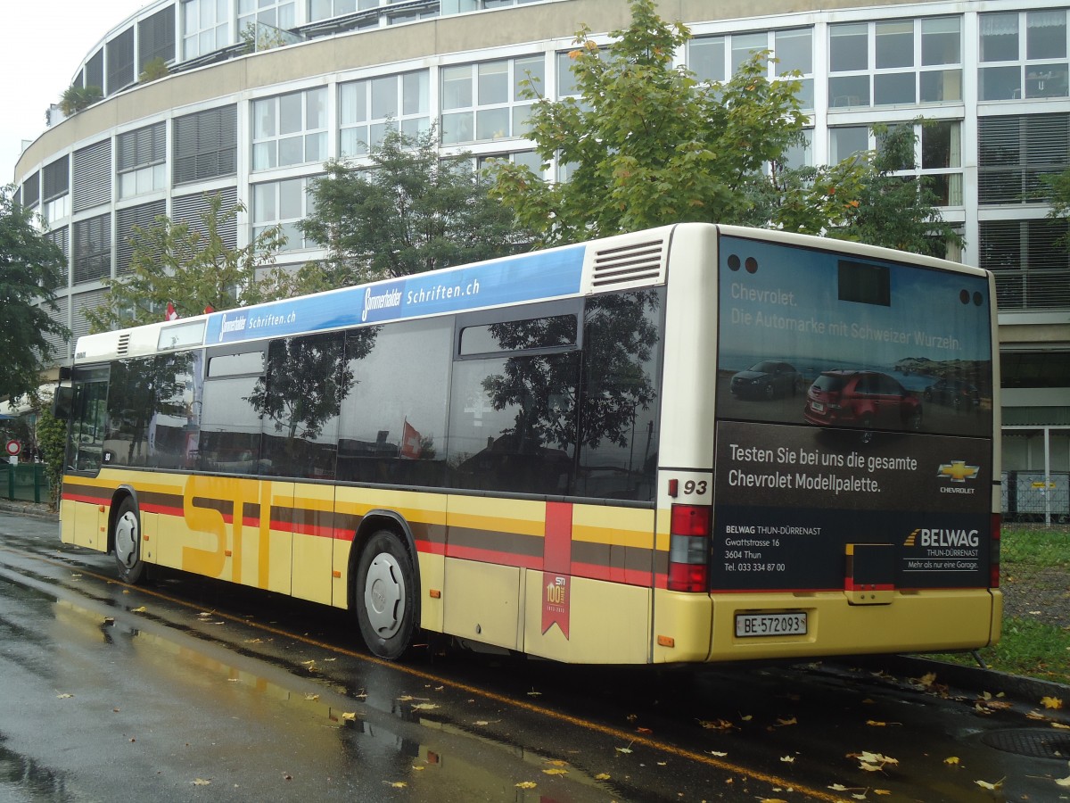 (147'495) - STI Thun - Nr. 93/BE 572'093 - MAN am 10. Oktober 2013 bei der Schiffl�ndte Thun