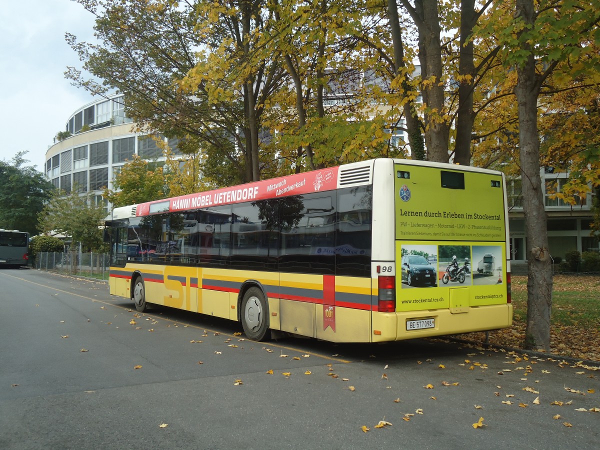 (147'532) - STI Thun - Nr. 98/BE 577'098 - MAN am 20. Oktober 2013 bei der Schiffl�ndte Thun
