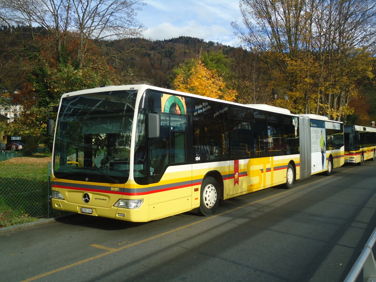 (147'891) - STI Thun - Nr. 134/BE 801'134 - Mercedes am 7. November 2013 bei der Schiffl�ndte Thun