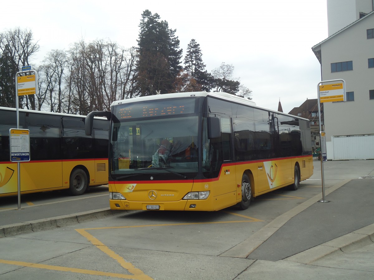 (148'158) - Wieland, Murten - Nr. 50/FR 300'633 - Mercedes (ex Klopfstein, Laupen Nr. 10) am 25. November 2013 beim Bahnhof D�dingen