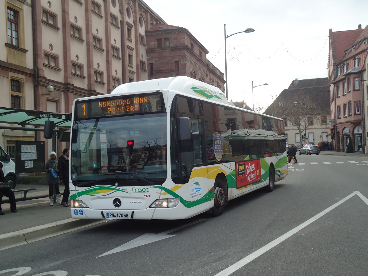 (148'189) - TRACE Colmar - Nr. 269/2941 ZQ 68 - Mercedes am 7. Dezember 2013 in Colmar, Th��tre
