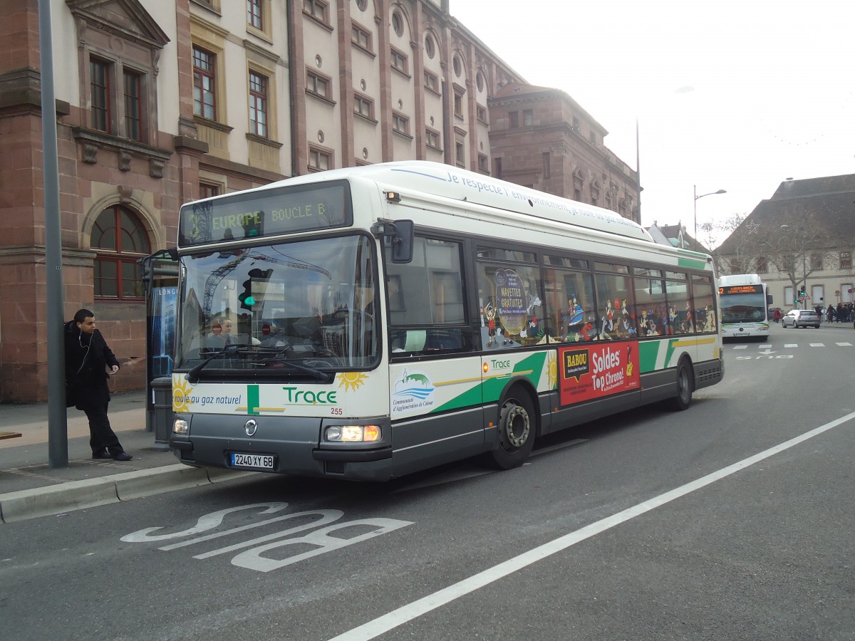 (148'195) - TRACE Colmar - Nr. 255/2240 XY 68 - Irisbus (ex Nr. 155) am 7. Dezember 2013 in Colmar, Th��tre