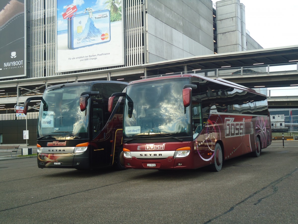 (148'360) - G�ssi, Horw - LU 15'116 - Setra am 22. Dezember 2013 in Z�rich, Flughafen