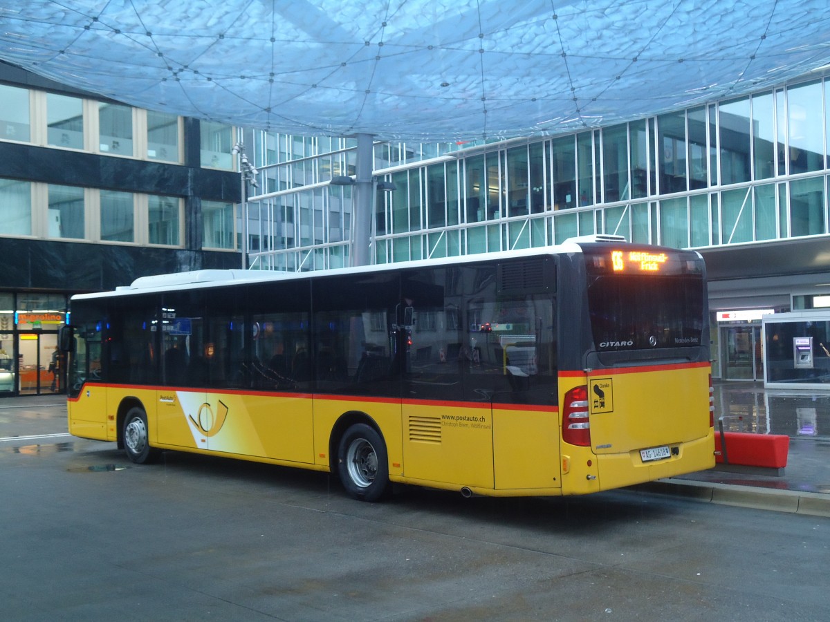 (148'483) - Brem, W�lflinswil - AG 14'618 - Mercedes am 26. Dezember 2013 beim Bahnhof Aarau