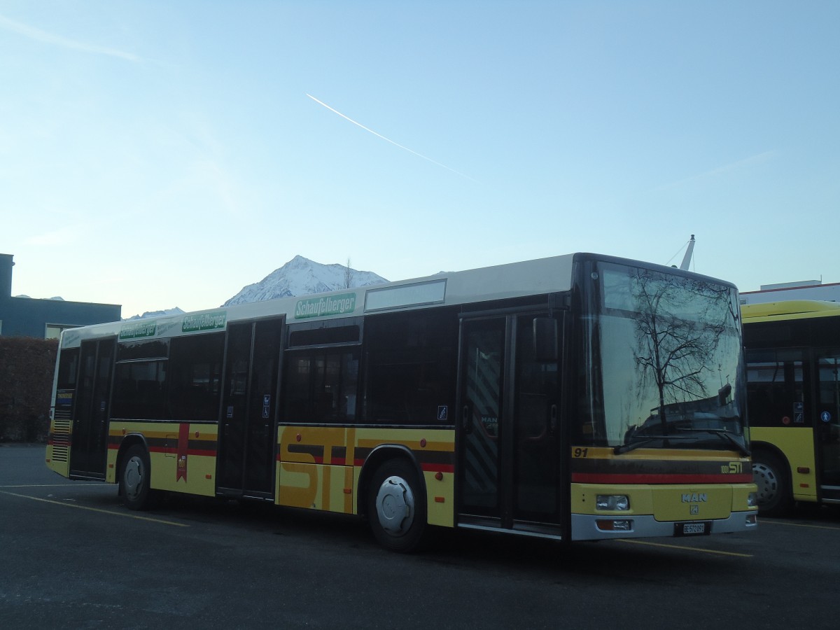 (148'600) - STI Thun - Nr. 91/BE 572'091 - MAN am 31. Dezember 2013 bei der Schiffl�ndte Thun