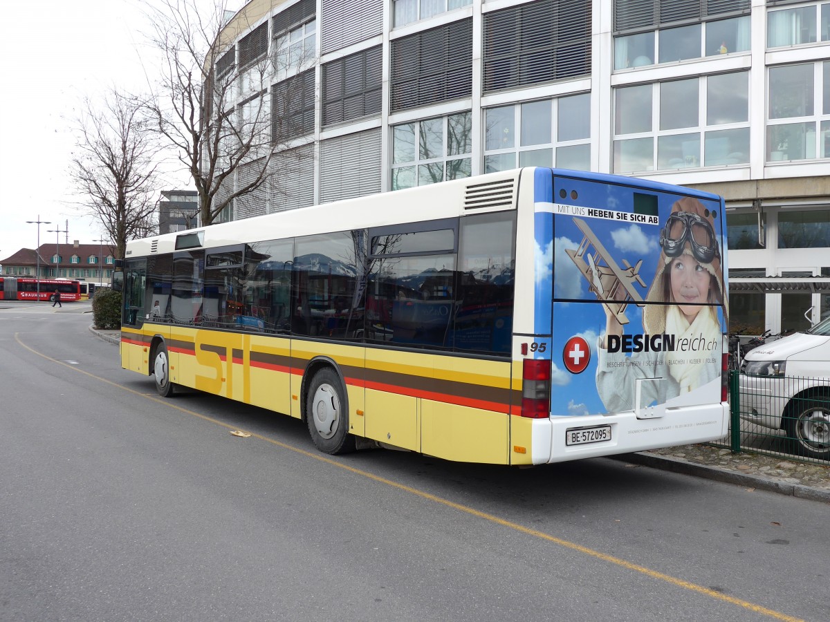 (148'687) - STI Thun - Nr. 95/BE 572'095 - MAN am 29. Januar 2014 bei der Schiffl�ndte Thun