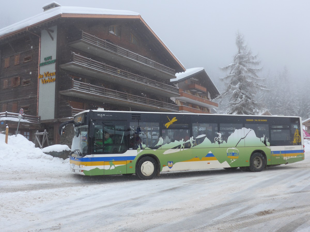 (148'718) - TMR Martigny - Nr. 107/VS 21'551 - MAN am 2. Februar 2014 in Verbier, M�dran
