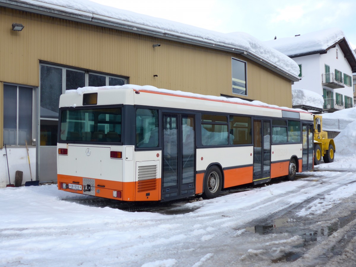 (148'806) - Meyer, G�schenen - UR 9218 - Mercedes (ex BSU Solothurn Nr. 65; ex BSU Solothurn Nr. 59) am 9. Februar 2014 in Airolo, Garage Marchetti