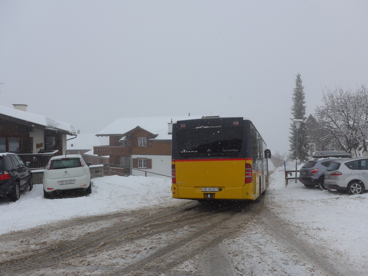 (149'082) - Fontana, Ilanz - Nr. 19/GR 94'574 - Mercedes am 1. M�rz 2014 in Obersaxen, Meierhof Talstation