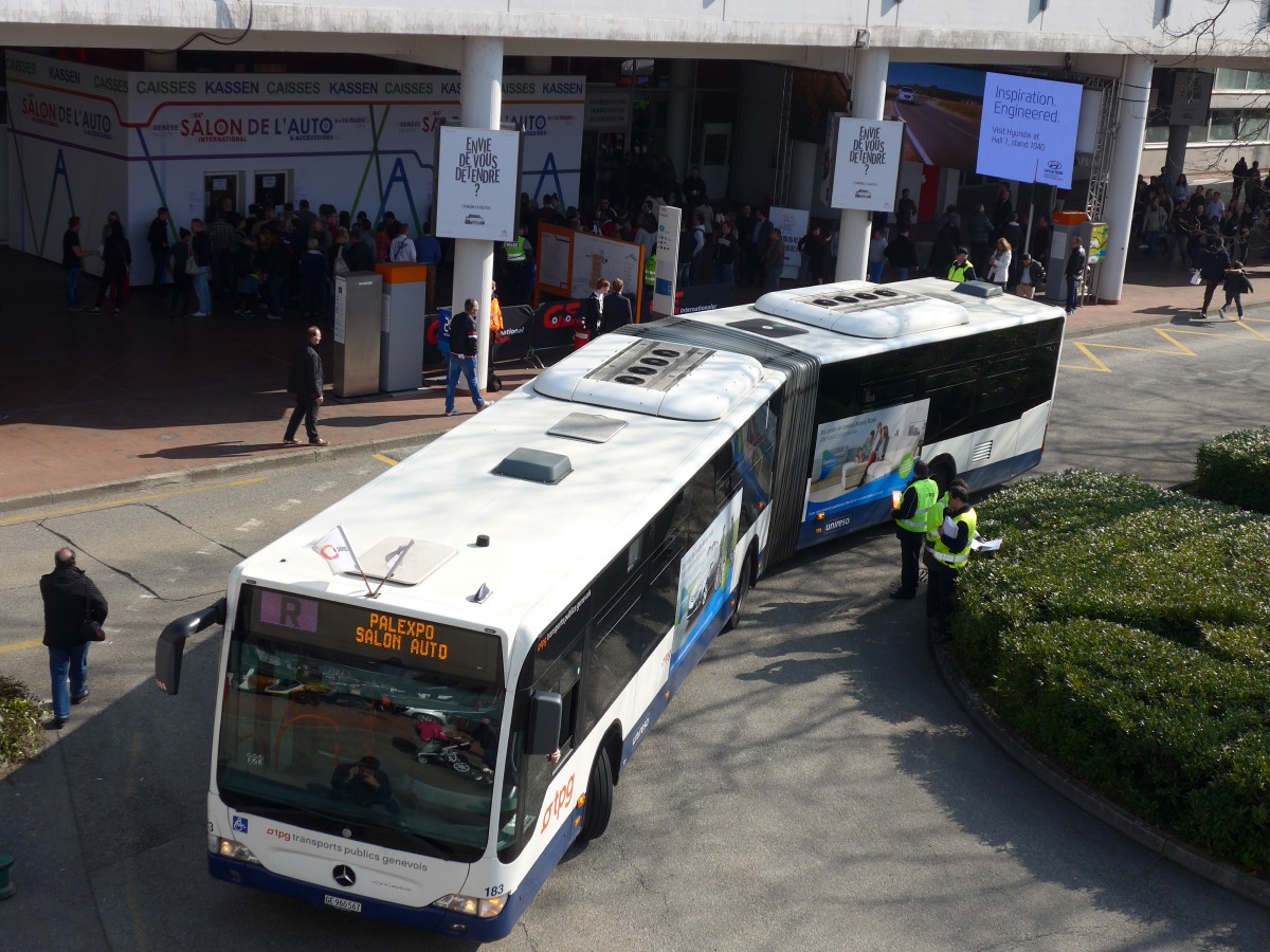 (149'210) - TPG Gen�ve - Nr. 183/GE 960'567 - Mercedes am 9. M�rz 2014 in Gen�ve, Palexpo