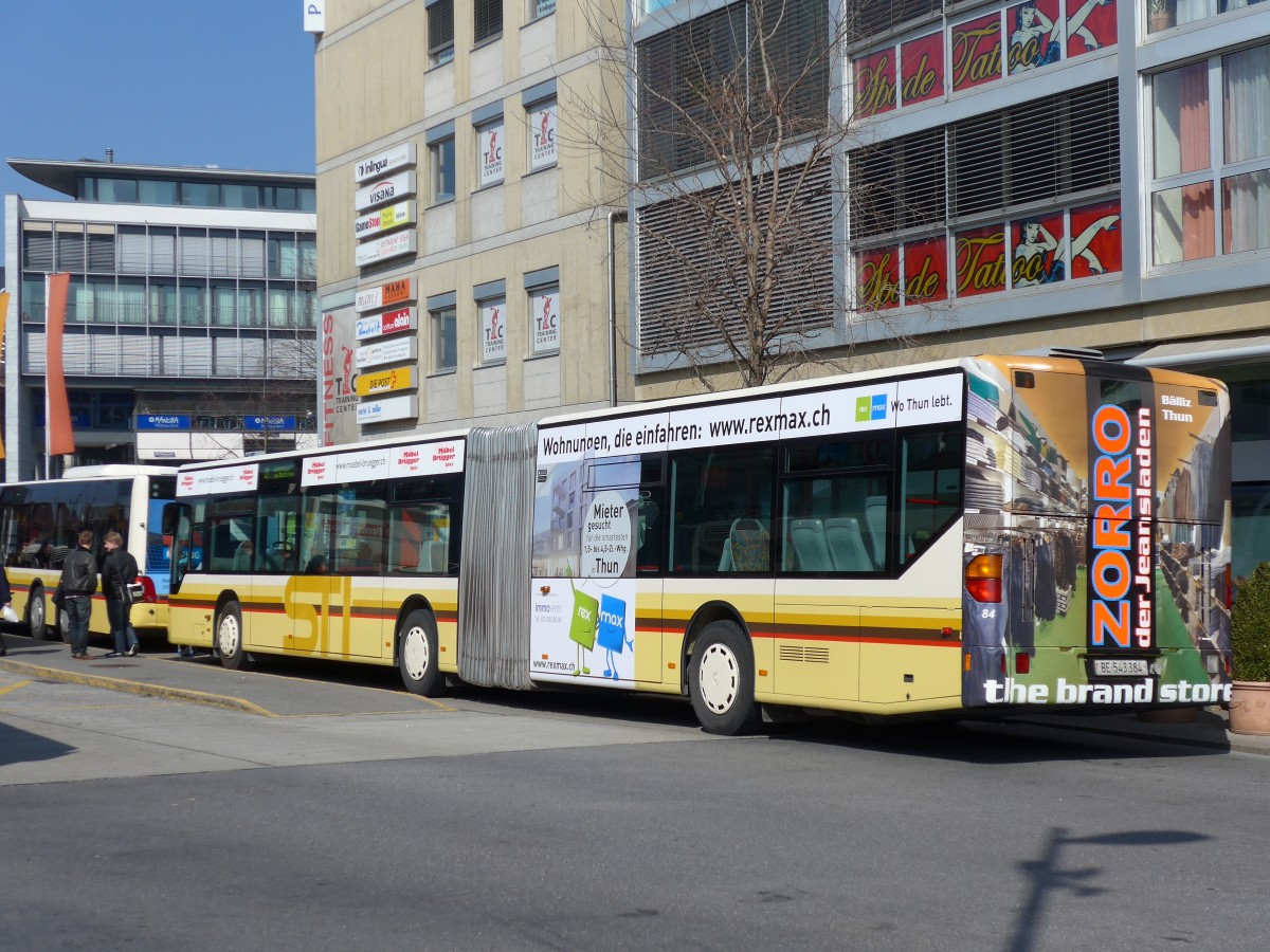 (149'292) - STI Thun - Nr. 84/BE 543'384 - Mercedes am 12. M�rz 2014 beim Bahnhof Thun