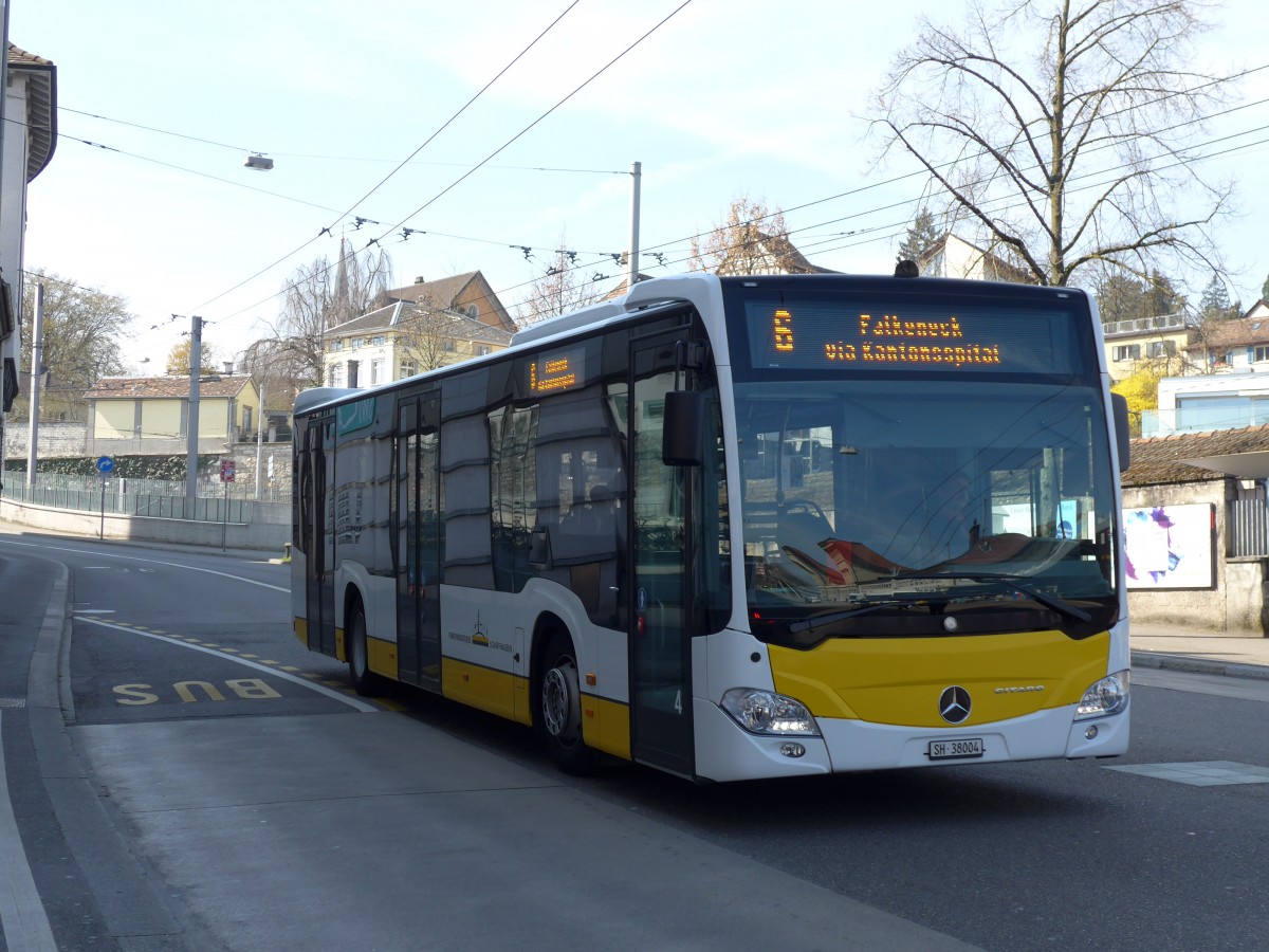 (149'426) - VBSH Schaffhausen - Nr. 4/SH 38'004 - Mercedes am 29. M�rz 2014 beim Bahnhof Schaffhausen