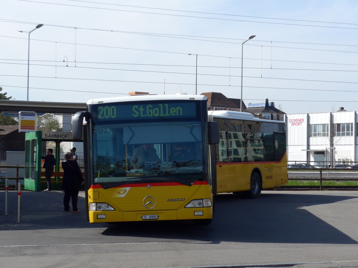 (149'445) - Eurobus, Arbon - Nr. 8/TG 18'880 - Mercedes am 29. M�rz 2014 beim Bahnhof Arbon