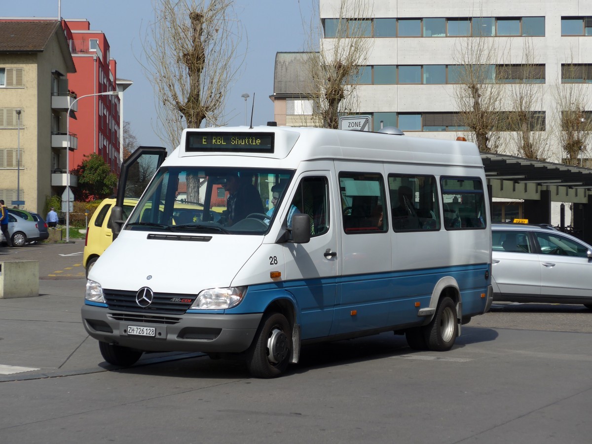 (149'463) - Limmat Bus, Dietikon - Nr. 28/ZH 726'128 - Mercedes am 31. M�rz 2014 beim Bahnhof Dietikon