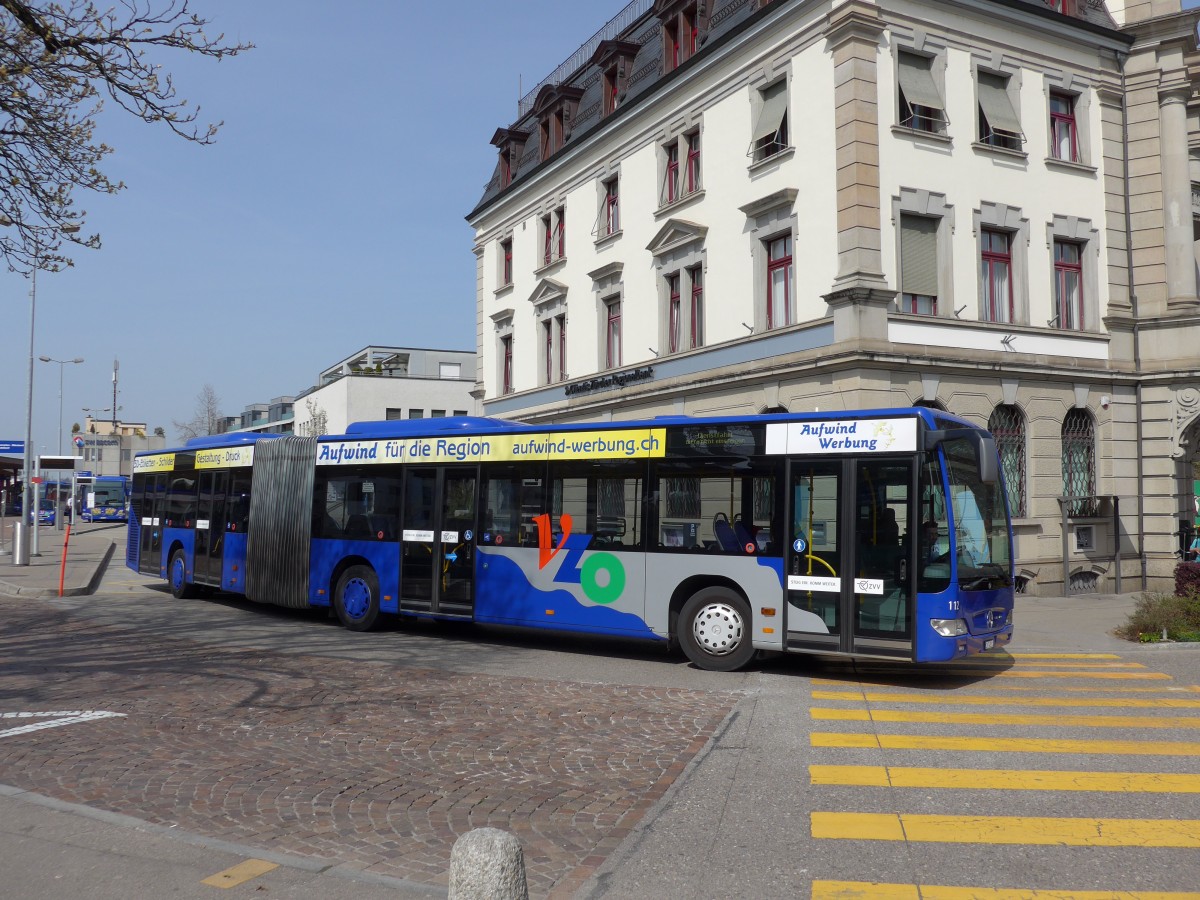 (149'496) - VZO Gr�ningen - Nr. 112/ZH 745'112 - Mercedes am 31. M�rz 2014 beim Bahnhof Wetzikon