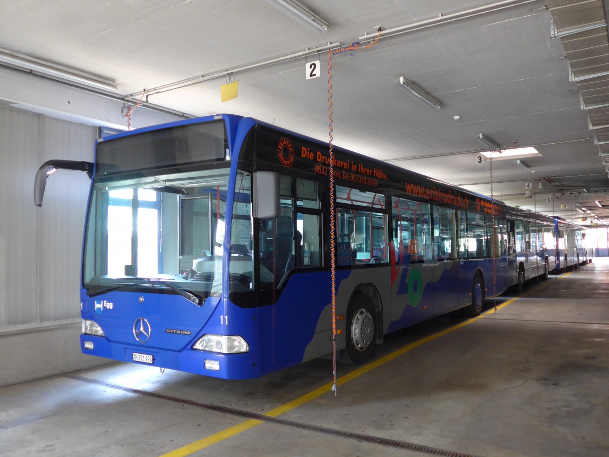 (149'511) - VZO Gr�ningen - Nr. 11/ZH 291'995 - Mercedes am 31. M�rz 2014 in Gr�ningen, Depot