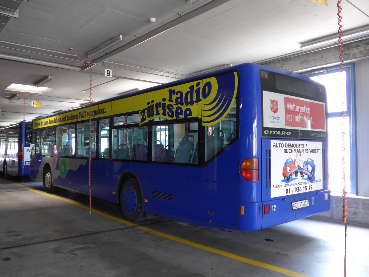 (149'516) - VZO Gr�ningen - Nr. 12/ZH 41'412 - Mercedes am 31. M�rz 2014 in Gr�ningen, Depot