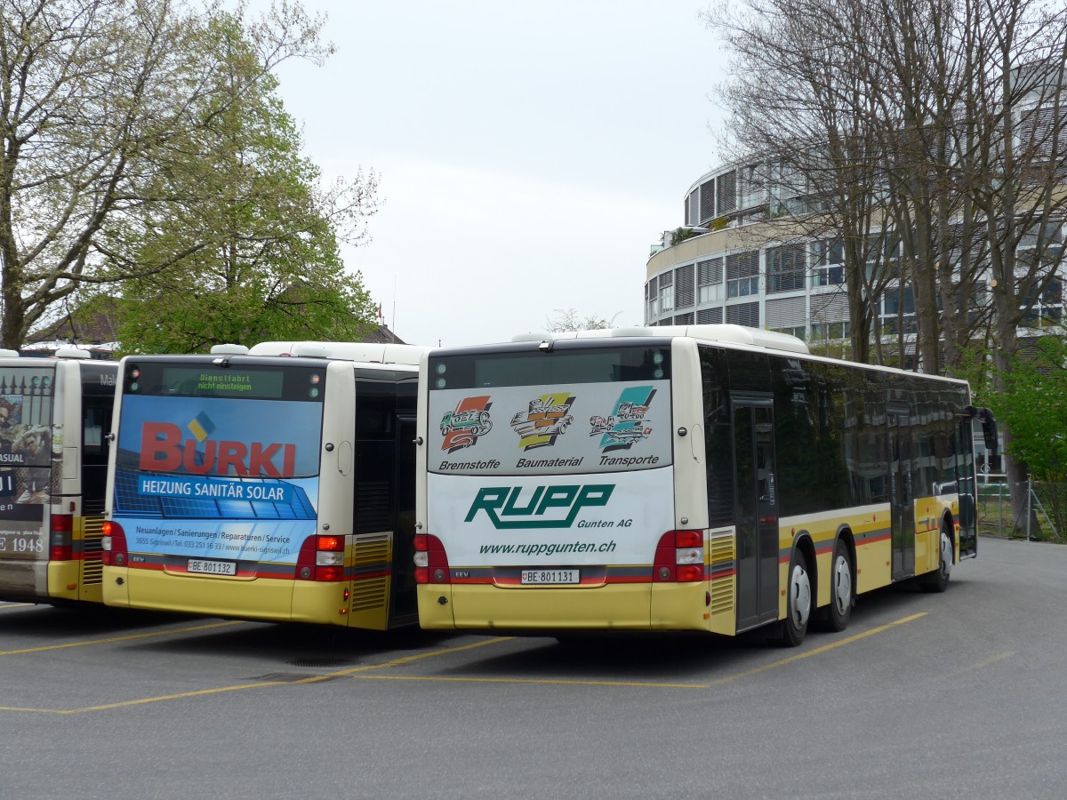 (149'666) - STI Thun - Nr. 131/BE 801'131 - MAN am 18. April 2014 bei der Schiffl�ndte Thun